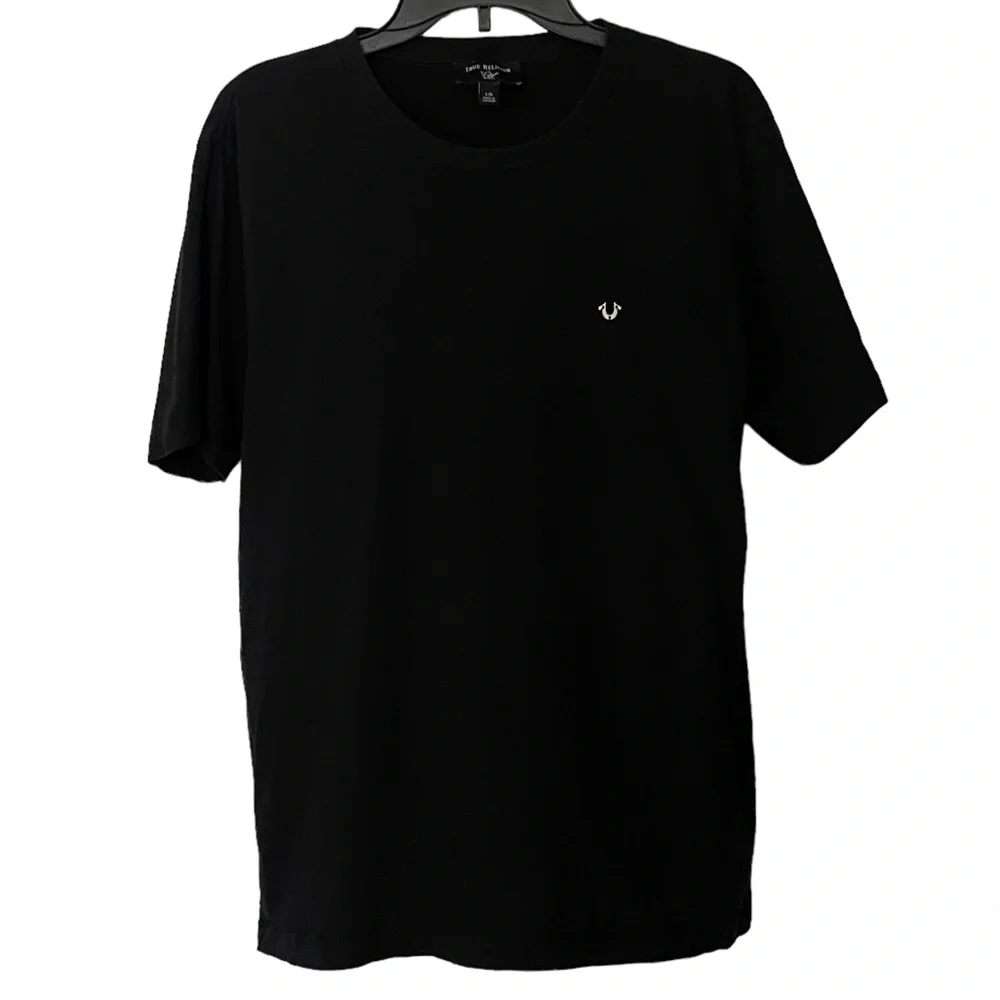 True Religion Mens Classic Black Tee Size Large